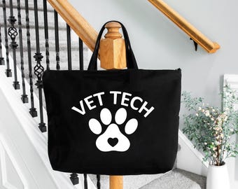 Vet Tech Tote Bag, Gift for Vet Tech Week, Veterinarian Tote Bag, Veterinary Technician Bag, Vet Tech Week Gifts for Veterinarian