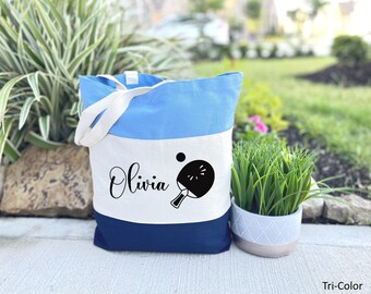 Ping pong Tote Bag, Ping pong Player Gift, Custom Ping pong Tote Bag, Ping pong Gift for Women, Ping pong Player Bag, Valentin day Gift