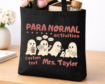 Personalized Paranormal Activities Bag, Custom Name Paraprofessional Ghost Tote