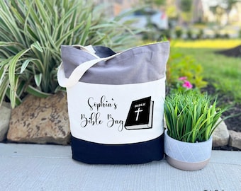 Christian Tote Bag, Bible Tote Bag, Personalized Christian Tote Bag, Shoulder Bag, Christian Bag, Mom Gift, Christian Gifts, Religious Gift