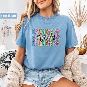 Comfort Colors® T-shirt, Custom Optometrist T-shirt, Personalized Optometrist T-shirt, Eye Doctor T-shirt, Optometrist Tee, Optometry Shirt