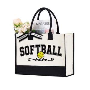 Softball Mom Tote Bag, Softball Stadium Bag, Sports Mom Bag, Softball Player Bag, Sports Equipment Bag, Mom Life Bag, Mothers Day Gift