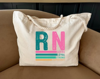 Registered Nurse Tote Bag, RN Nursing Student Gift, Assistant Bag
