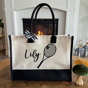 Personalized Tennis Bag, Custom Tennis Tote Bag, Tennis Lover Gift, Tennis Player Gift, Tennis Tote Bag, Tennis Coach Gift Tote Bag