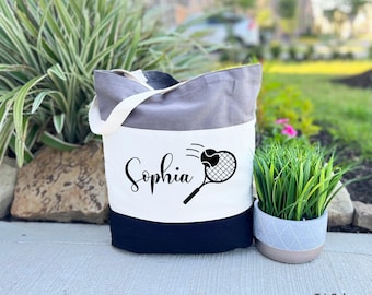 Tennis Tote Bag, Tennis Player Gift, Custom Tennis Tote Bag, Tennis Gift for Women, Tennis Player Bag, Tennis Lover Birthday Gift