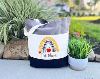 Custom Tote Bag, Teacher Tote Bag, Gifts for teachers, Cotton Tote Bag, School tote bag, Personalized teacher gift, teacher thank you gift