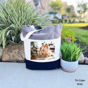 Personalized photo tote bag, Picture Tote Bag, Custom Photo Bag, Bridesmaid Gift Bag, Family Photo Tote, Gift for Woman, Personalized Gifts