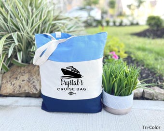 Personalized Cruise Tote bag, Custom Cruise Girls Trip Tote, Cruise Vacation Bag, Girls Weekend Tote Bag, Family Cruise Tote, Gift for women