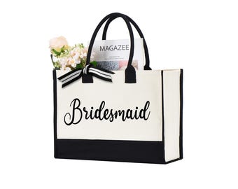 Bridesmaid Tote Bag, Bride Tote Bag, Wedding Tote Bag, Bridesmaid Bag, Bachelorette Tote Bag, Bachelorette Gift, Bridesmaid Gift, Bride Gift