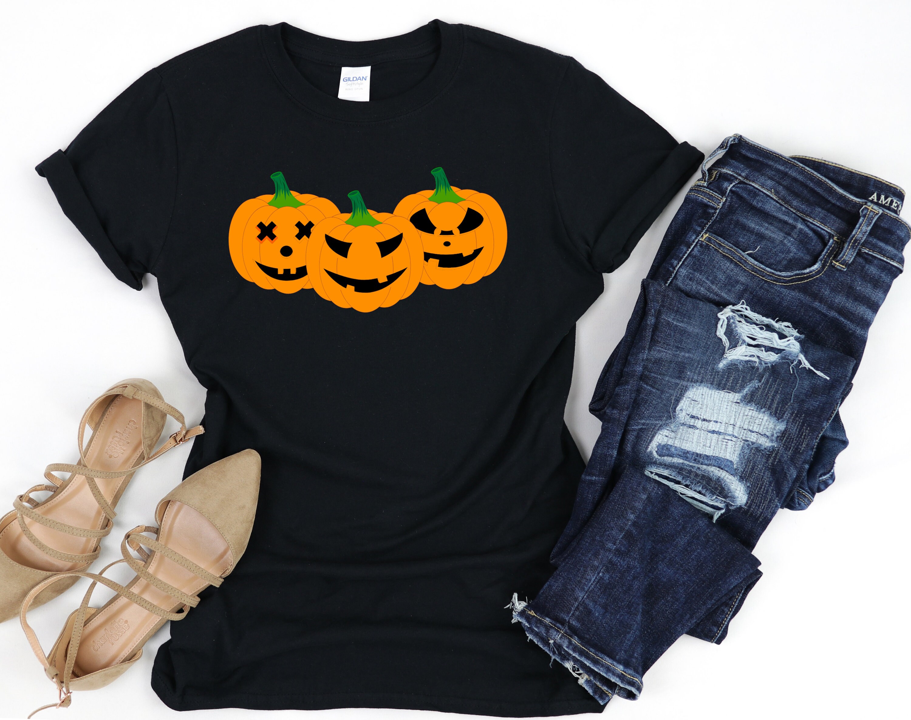 Scary Face Halloween Pumpkin T-shirt Best Hallowen - T-shirt PNG  Transparent With Clear Background ID 212631