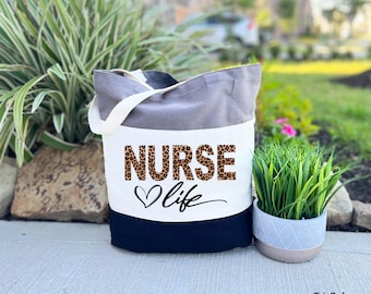 Nurse Life Tote Bag, Nurse Bag, RN Tote, Nurse Gift, RN Gift, Gift for Nursing Student, Nurse Graduation Gift, Nurse Gift Idea, Nurse Gift