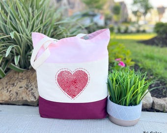 Valentines Day Tote Bag, Valentine gift Bag, Valentine's Day Gift, Valentine Heart Bag, Cute Heart Gift Bag, Valentines Heart Tote Bag
