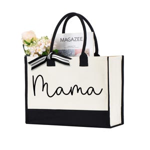 Mama Tote Bag, Best Mom Ever Tote Bag, Personalized gifts for mom, Holiday Tote Bag, Mother&#39;s Day Gift for New Mom Gift,  Mom Shopping