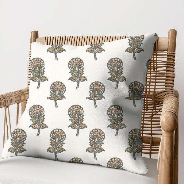 Block Print Pillow Blockprint Pillowcover 14x14 Throw Pillow Pillow Covers 20x20 Couch Cushions Fall Pillows 16x16 Pillow Cover Fall Pillow