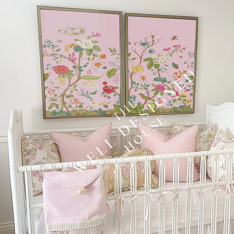 Pink Grandmillenial Wall Art - Etsy