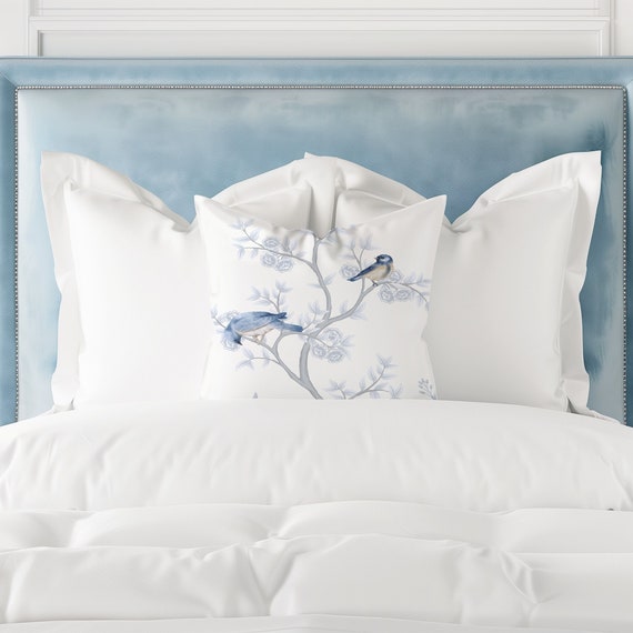 Chinoiserie Pillow Cover Preppy Pillows Dorm Pillow Grandmillenial