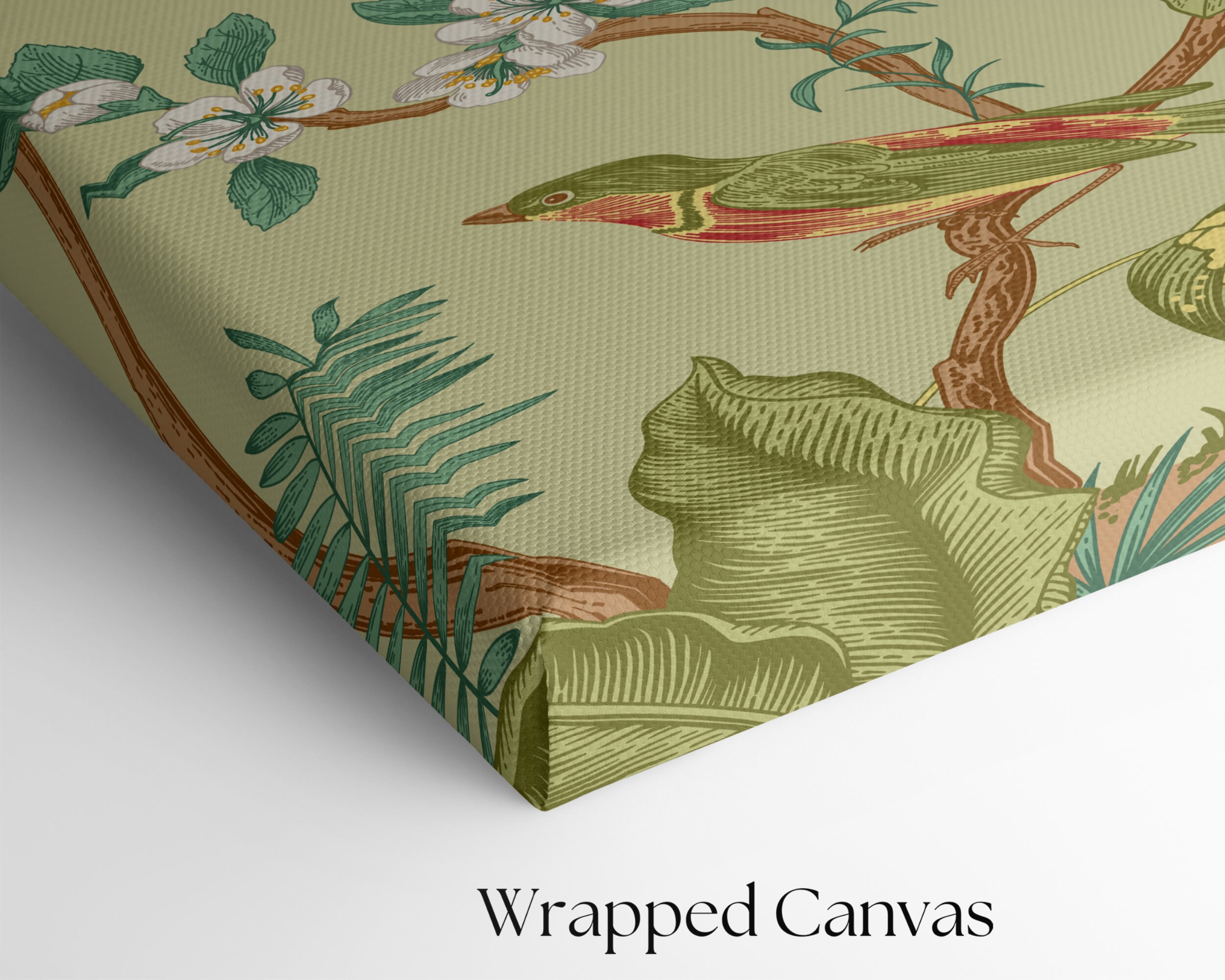 Sage Green Chinoiserie Wall Art Set of 2 Prints Grandmillenial Art ...