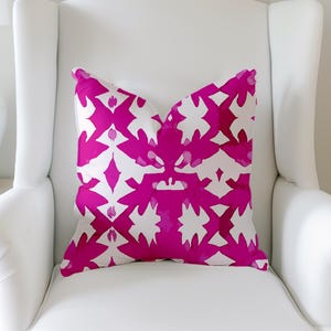 Watercolor Hot Pink Pillow Dupe Pillow Preppy Pillows Dorm Pillow Decorative Throw Cute Lumbar Aesthetic Room Decor