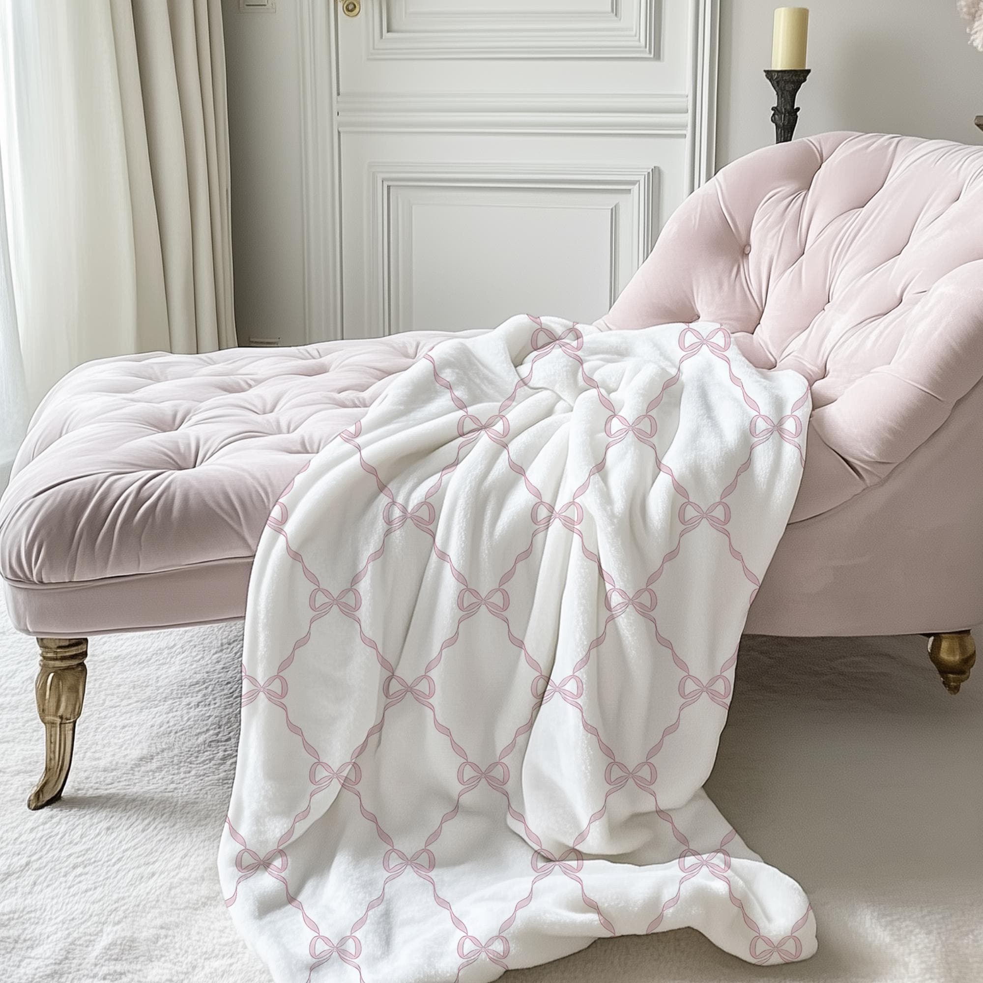 Fluffy Coquette Bow  Blanket Love Shack Preppy Blanket Bow Throw Blanket Teen Room Decoration College Dorm Decor Teenage Girl Gifts