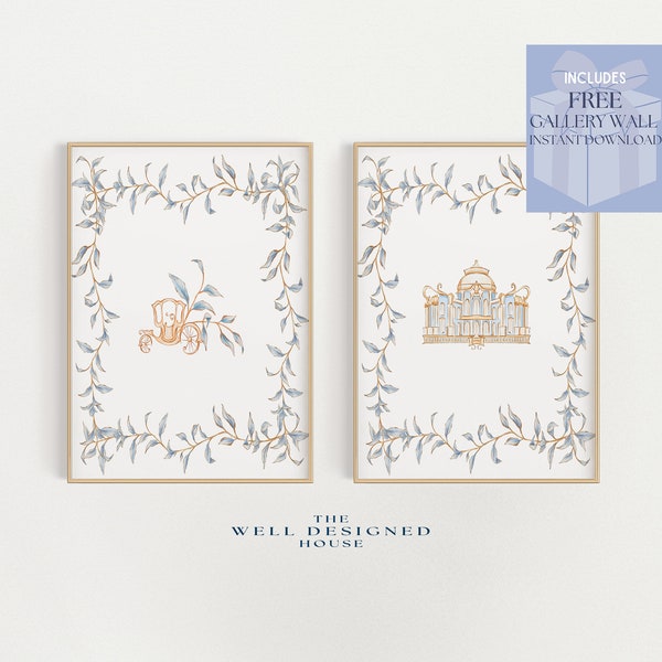 Pink and Blue Nursery Art Etsy