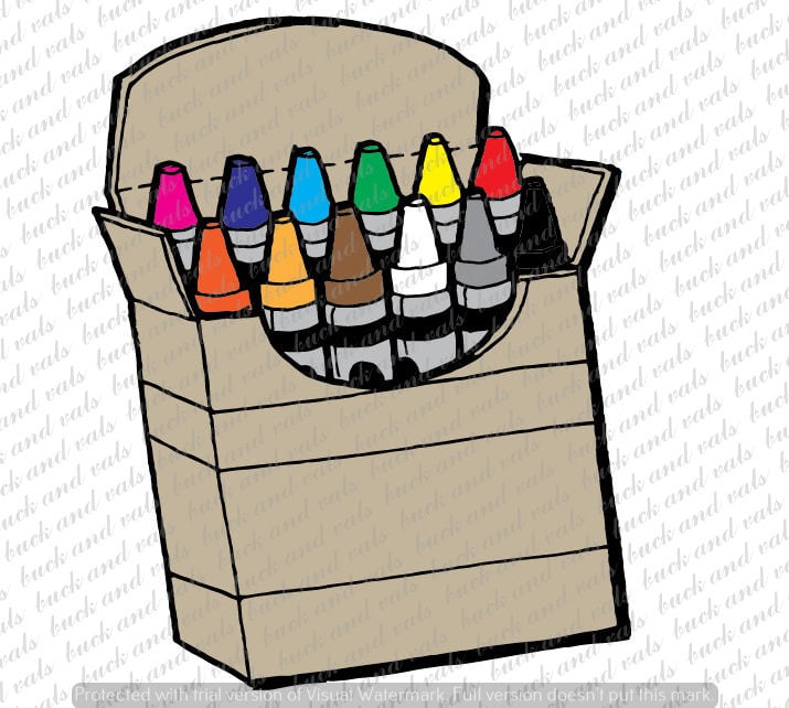 Crayon Box SVG File With Bonus JPG File Etsy