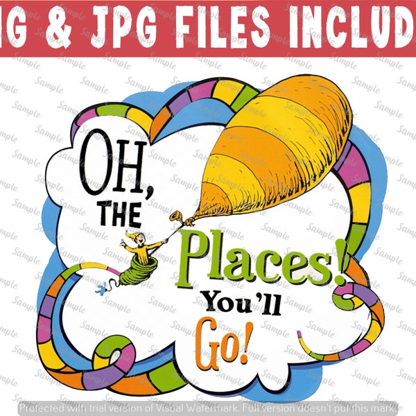 table place setting cards template Oh The Places You'll Go Balloon Birthday Read Across America PNG and JPG Files~Iron On Transfer Sublimation Tshirts