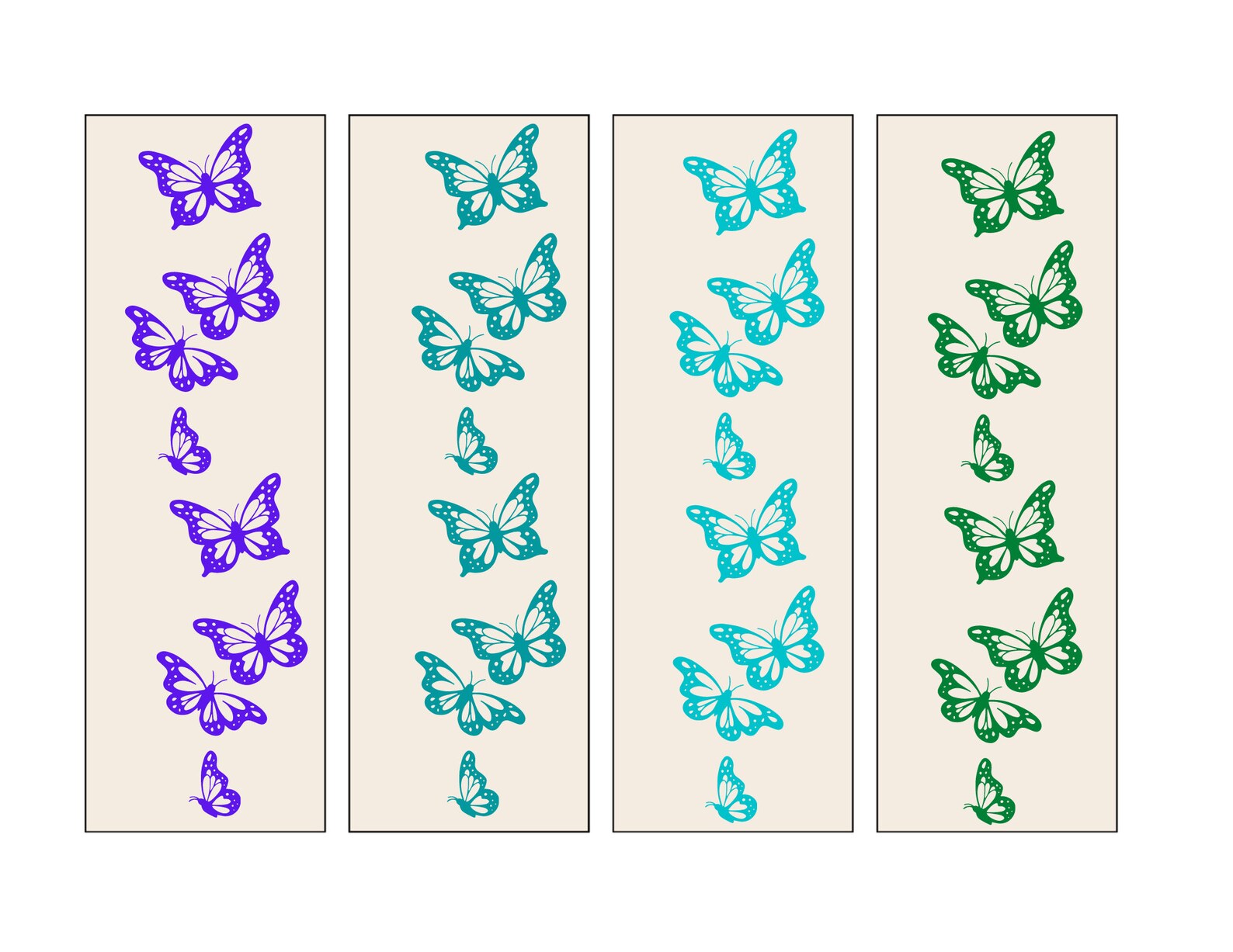 Butterflies Printable Bookmark Variety Pack16 6 Adult and - Etsy