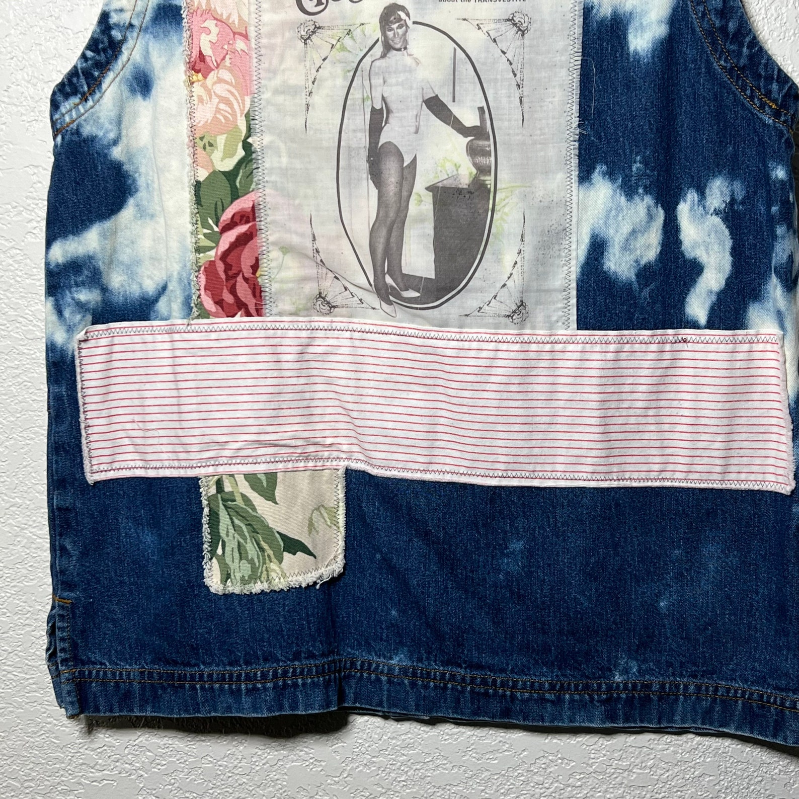 Revamped/upcycled Bleached Denim Vest Zine the Etsy