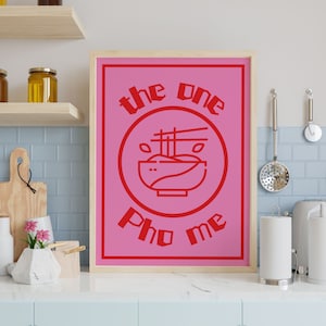 Pho-Poster, Food-Druck, modernes Küchendekor, Pho-Nudelkunst, japanisches, koreanisches Essen, Pho-Liebhaber, vietnamesisches Essen