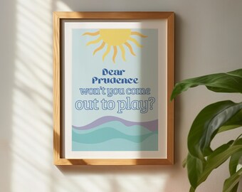 Dear Prudence, The Beatles Poster, Printable Wall Art, Wall Prints Trendy, Digital Download, The Beatles Wall Art