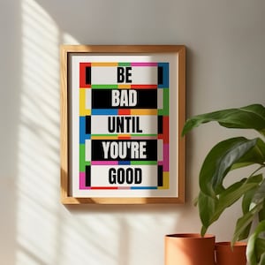 Typography Wall Art, Typography Art Print, Typography Poster, Colorful Affirmation Print, Modern Typography Print, Inspirational Poster