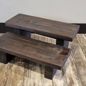 Rustic Wooden 2 Step Step-Stool