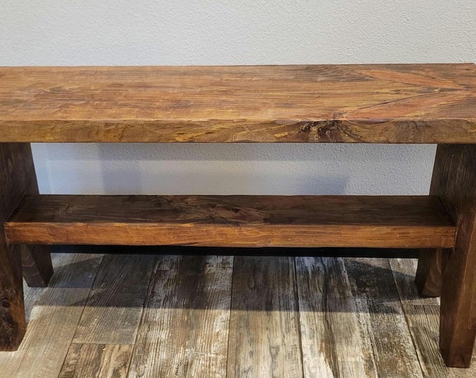 Rustic Wooden Farmhouse Entryway Bench Seat *LIMITED TIME LISTING* - Etsy