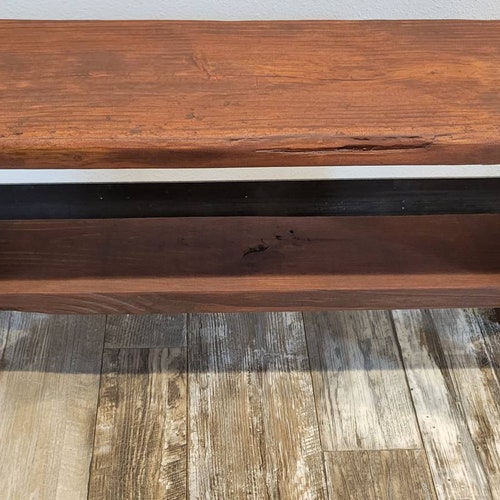 Rustic Wooden Farmhouse Entryway Bench Seat Etsy
