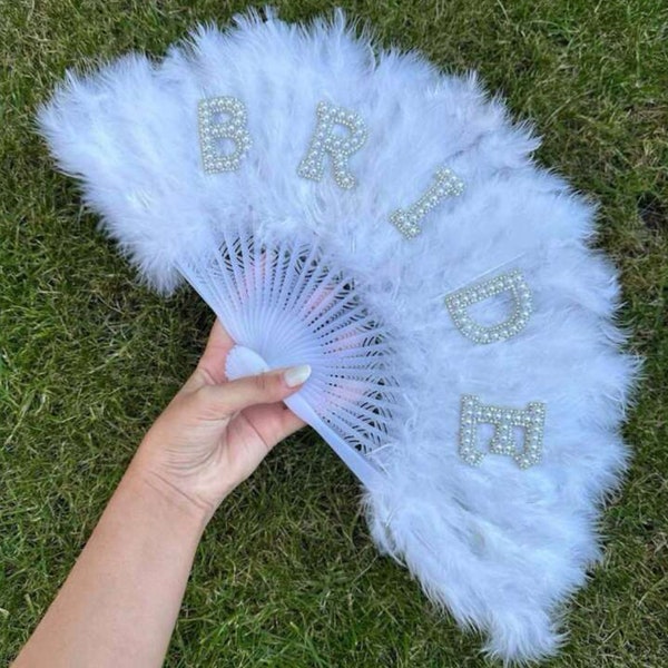 White Bride Feather Fan Party