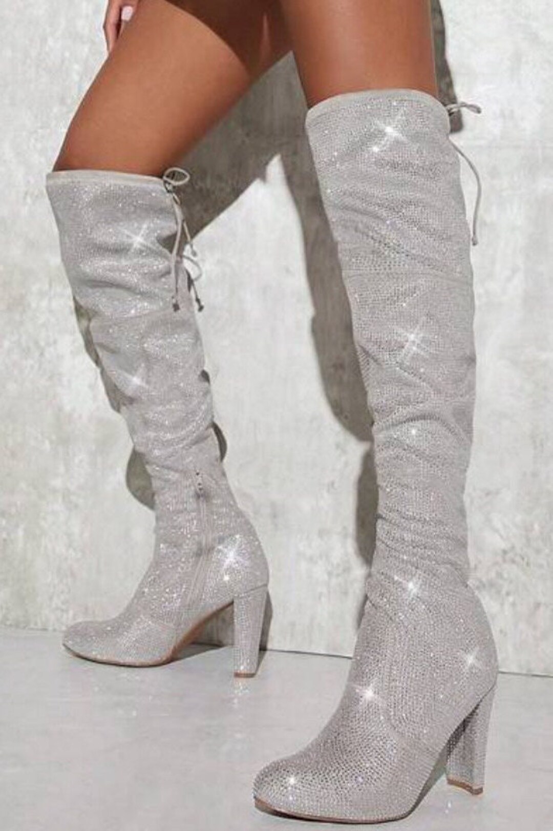 silver sparkly cowgirl boots