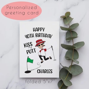 Carte d'anniversaire de golf, carte pour un ami, carte pour golfeur, couple golfeur, maman golfeuse, anniversaire important, 30e, 40e, 50e 60e, papa golfeur