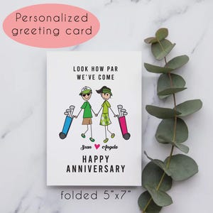 Carte d'anniversaire de golf, carte pour un ami, carte pour golfeur, couple de golfeurs, maman golfeuse, anniversaire important, 30e, 40e, 50e 60e, papa golfeur