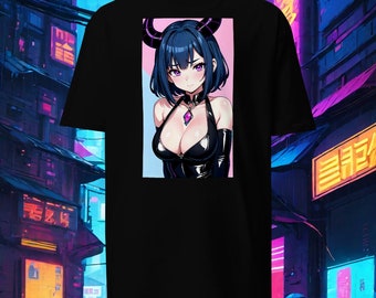Succubus Waifu T-Shirt: Anime Manga Grafik-T-Shirt