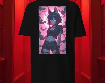 Fledermaus Punk Girl Grafik Tee: Anime Manga Japanimation Bekleidung