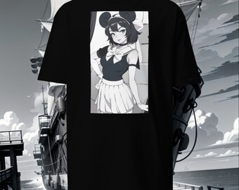 Steamboat Willie Waifu Tee: 1920er Jahre Anime Manga Grafik