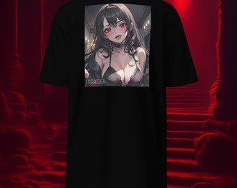 Gothic Vampir Waifu Bite Me Kanji-Rückendesign mit SentienceGeneration Kanji-Vorderseitenlogo, AI_Lucious Collaboration
