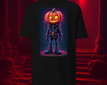 Halloween Kürbis-T-Shirt: Gruselige Saison Herbstmode