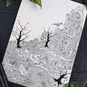 Dark Souls — Firelink Shrine A4 Druck