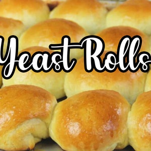 Tarjeta de recetas Receta de rollos de levadura de la cocina de la abuela / PDF / Descarga digital / Receta antigua / Vintage / Recuerdos / Ideas fáciles para cenar