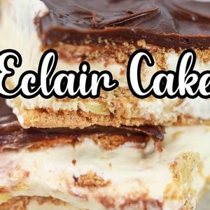 Recipe Card Eclair Cake Granny&#39;s Kitchen | PDF | Digital Download | Old Recipe | Vintage | Memories | Easy Desserts