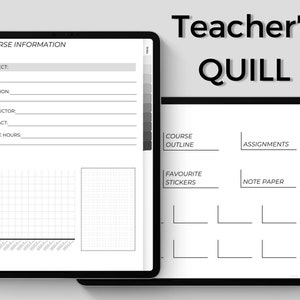 Teacher&#39;s QUILL Black on White Digital Student Notebook