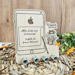 Bargeld Gutschein/ Geldgeschenk Apple iPad | Wunscherfüller Tablet PC | Geburtstagsgeschenk / Geschenkidee