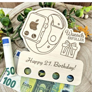 Geldgeschenk Apple Watch - Wunscherfüller / Apple Gutschein Weihnachten/ Smartwatch / personalisiert, Geld verschenken Idee