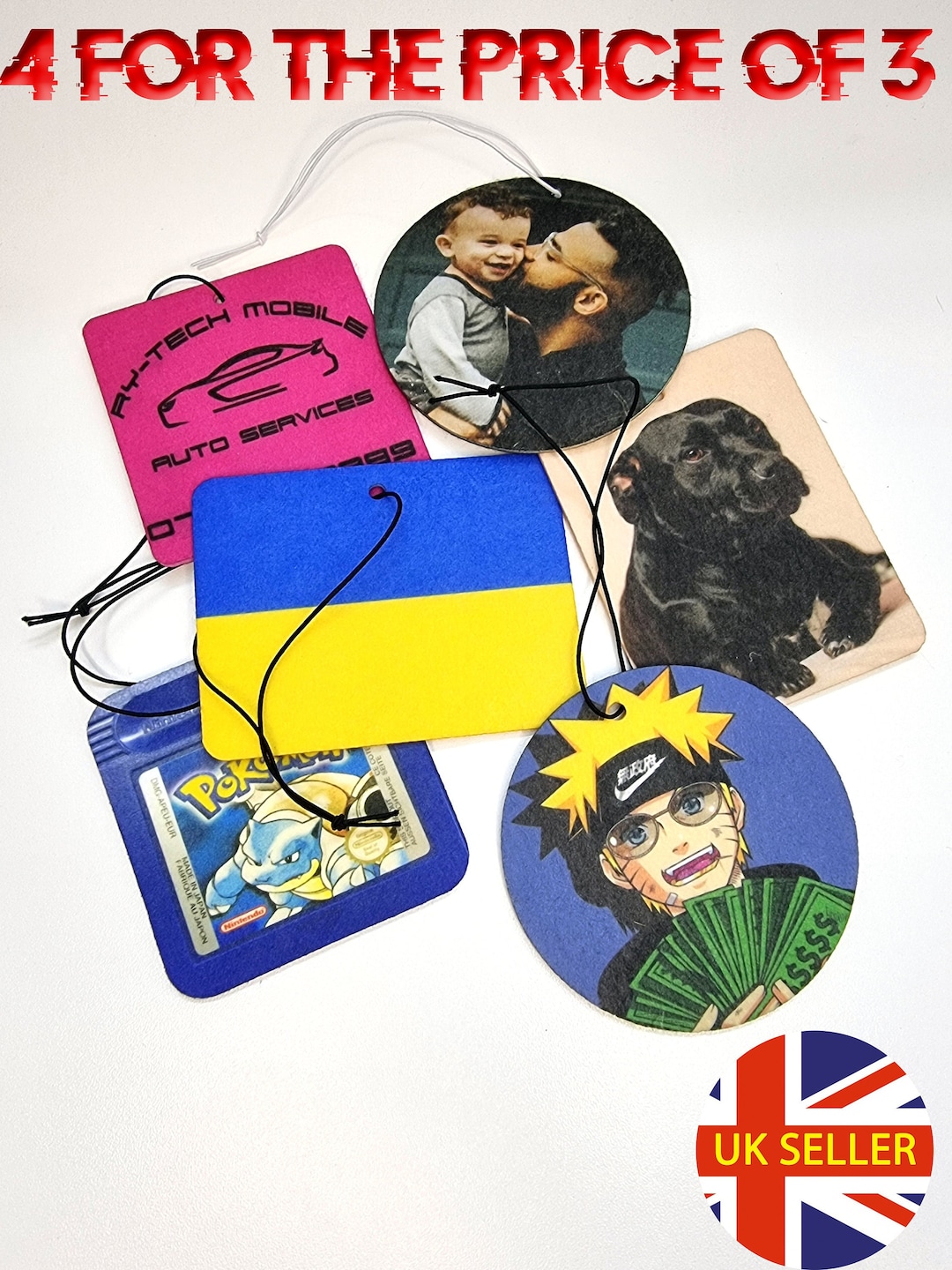 Personalized Car Air Freshener Custom Photo Choose Your Fragrance